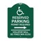 Signmission Modern Isa Connecticut Reserved Parking Permit Required Violators Fin Alum, 18" x 24", GW-1824-23872 A-DES-GW-1824-23872 - alternate 1